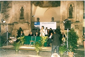 Un momento della cerimonia di consegna della X edizione del Premio Energheia 2004