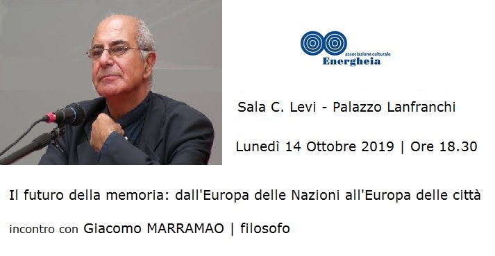 Incontro con Giacomo Marramao. Lunedì 14 ottobre.