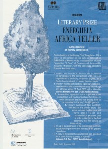 Il bando del premio Africa Teller