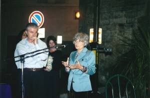 Adele Cambria, presidente di Giuria con il vincitore dell'edizione 2000, Onofrio Arpino