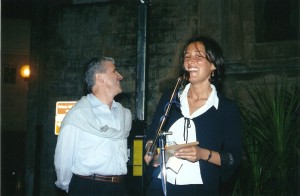 Chiara Gamberale, durante la cerimonia di consegna del Premio Energheia 2000