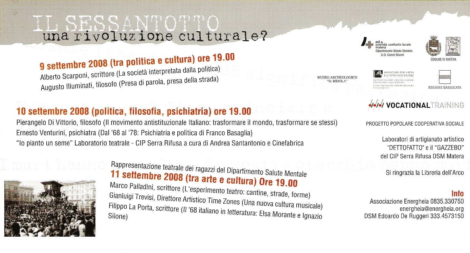 Dalla politica alla filosofia l’anno del pensiero libero sarà ripercorso dall’associazione Energheia