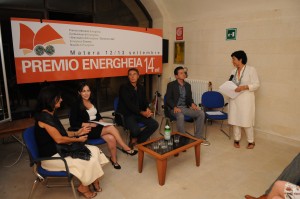 Un momento della cerimonia di consegna del Premio Energheia 2008