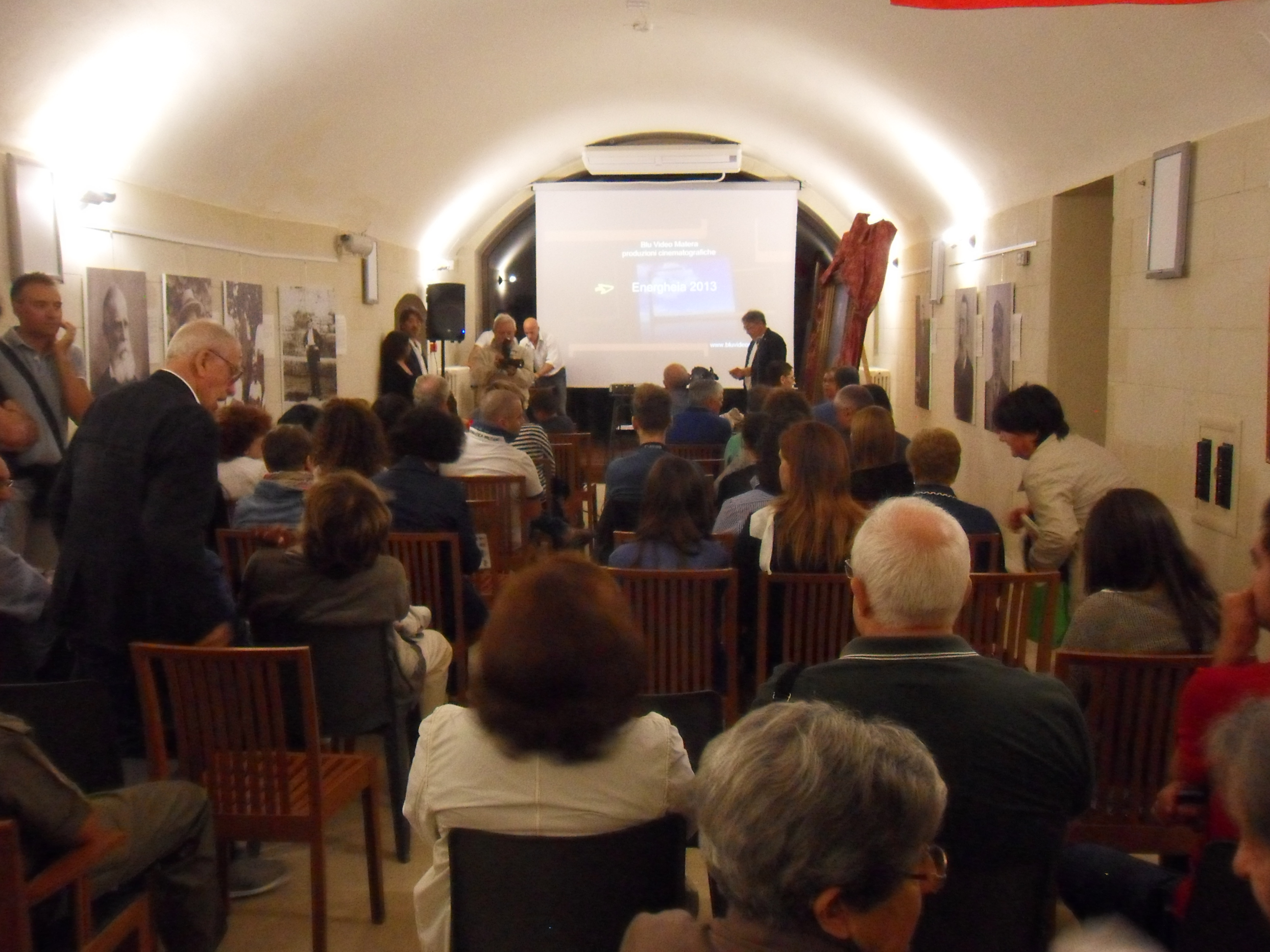 La serata del venerdì 13 settembre 2013 presso il Museo Domenico Ridola, con la presentazione dei cortometraggi prodotti dall’associazione Energheia.