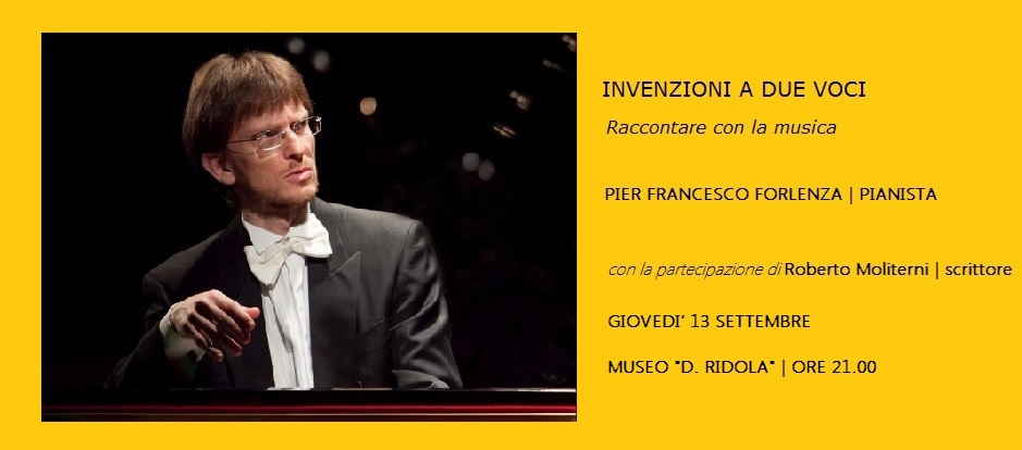 Invenzioni a due voci – Raccontare con la musica. – Giovedì 13 settembre 2018 – Museo Ridola, Matera