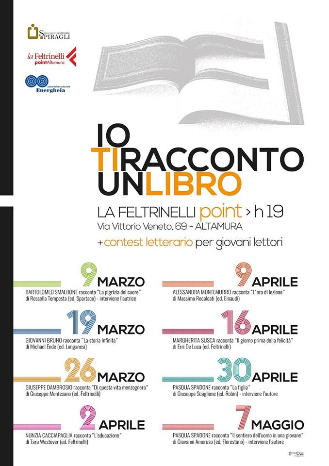 Ti racconto un libro a Altamura dal 9 marzo al 7 maggio 2019