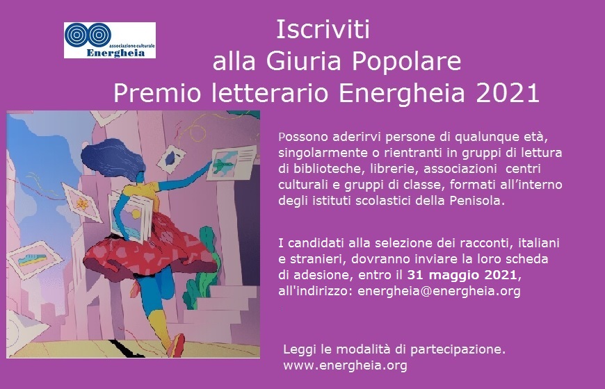 Aperte le iscrizioni alla Giuria Popolare del Premio letterario Energheia per la XXVII edizione