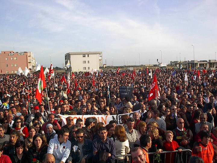 I volti della rivolta di Scanzano nel novembre 2003