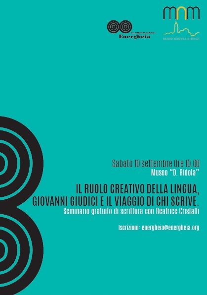 Seminario gratuito di scrittura con Beatrice Cristalli_Sabato 10 settembre ore 10.00