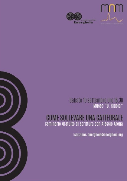 Seminario gratuito di scrittura creativa con Alessio Arena_sabato 10 settembre ore 16.30