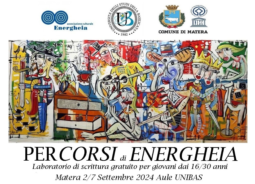 PerCorsi di Energheia. Laboratorio gratuito di scrittura a Matera 2/7 Settembre 2024